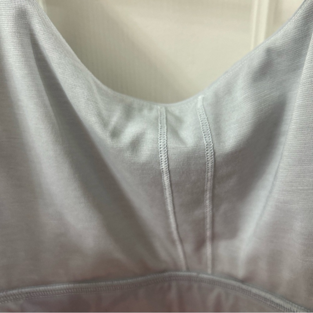 Lululemon Energy Bra Long Line Incognito Camo Alpine White/Grey Sz 10 - Picture 6 of 7